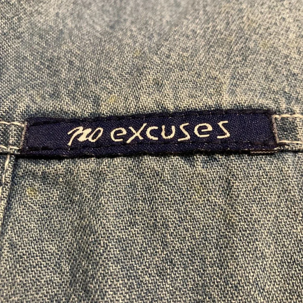 NWOT Vintage No Excuses Original Weathered Denim Sleeveless Dress Size M - Picture 9 of 16